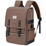 Ronyes Vintage Laptop Backpack for Women Men,15.6 inch Bookbag Casual Daypack with USB Charging Port for College Work Backpacks - Image 3