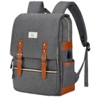 Ronyes Vintage Laptop Backpack for Women Men,15.6 inch Bookbag Casual Daypack with USB Charging Port for College Work Backpacks - Image 4