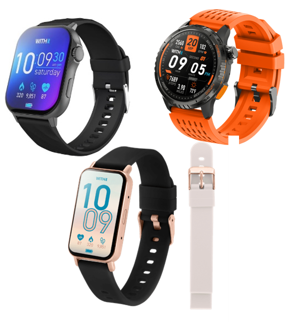 WITHit Smartwatch with AMOLED 2.04" High-Definition Touchscreen Display